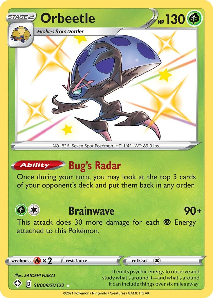 Image for Orbeetle (SV009/SV122) (Shining Fates: Shiny Vault) (SHFSV) - Pokemon