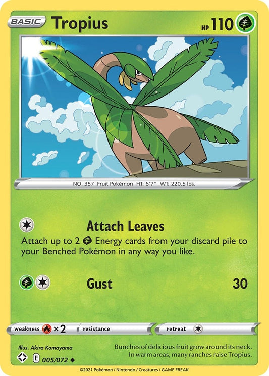 Image for Tropius (005/072) (Shining Fates) (SHF) - Pokemon