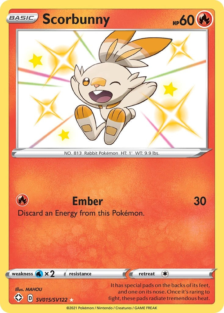 Image for Scorbunny (SV015/SV122) (Shining Fates: Shiny Vault) (SHFSV) - Pokemon
