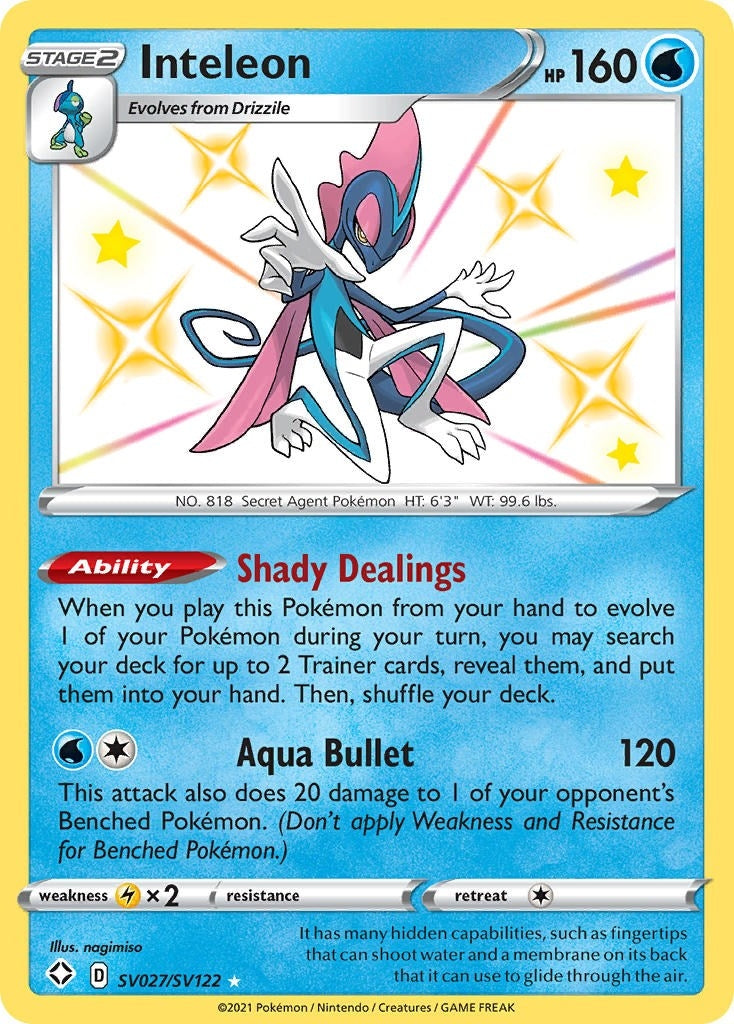 Image for Inteleon (SV027/SV122) (Shining Fates: Shiny Vault) (SHFSV) - Pokemon