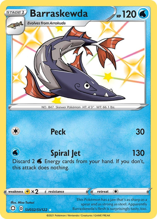 Image for Barraskewda (SV032/SV122) (Shining Fates: Shiny Vault) (SHFSV) - Pokemon
