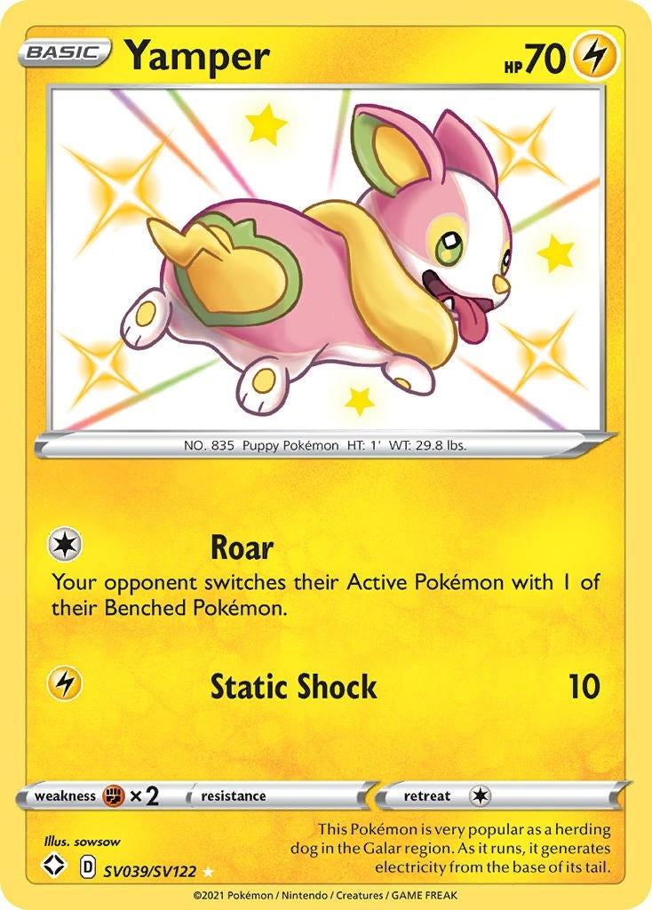 Image for Yamper (SV039/SV122) (Shining Fates: Shiny Vault) (SHFSV) - Pokemon