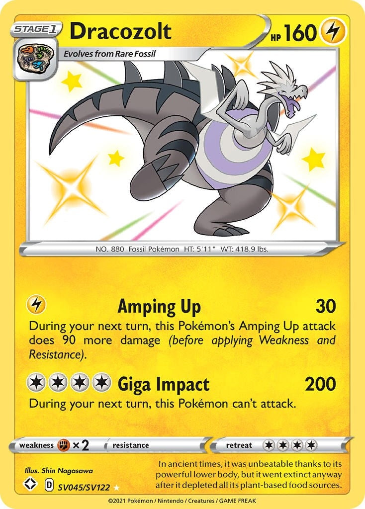 Image for Dracozolt (SV045/SV122) (Shining Fates: Shiny Vault) (SHFSV) - Pokemon