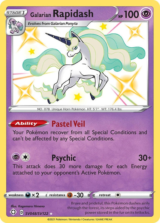 Image for Galarian Rapidash (SV048/SV122) (Shining Fates: Shiny Vault) (SHFSV) - Pokemon