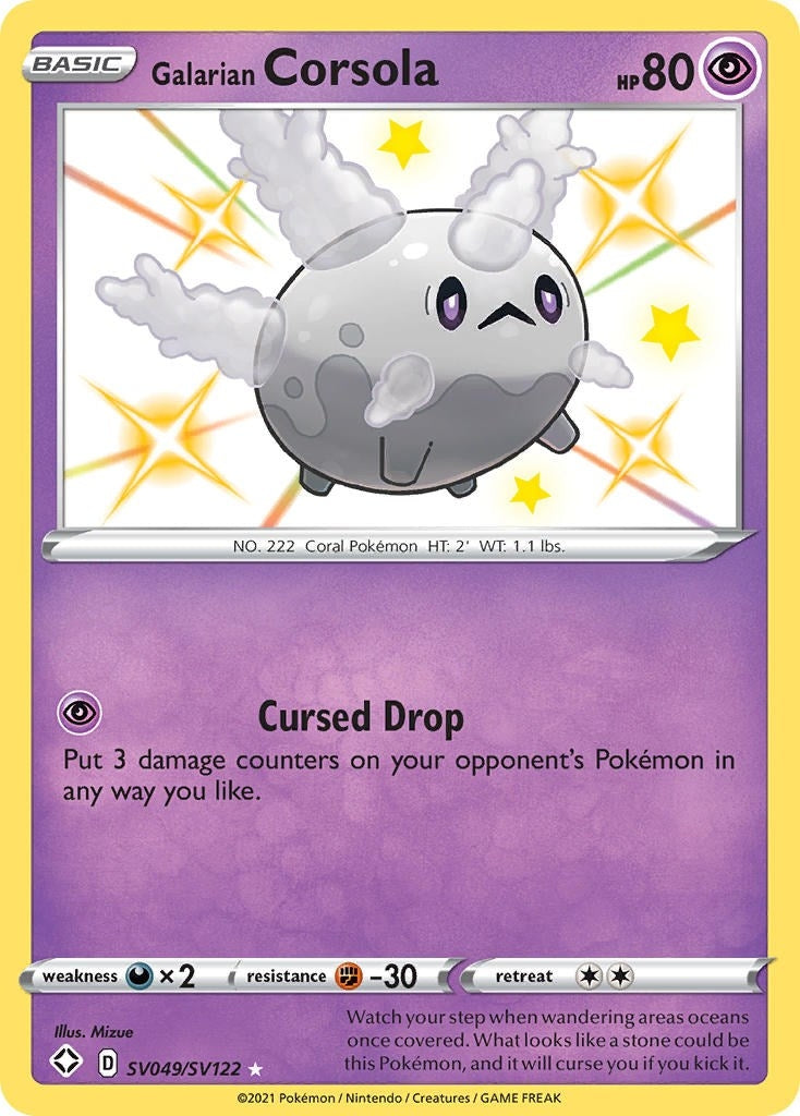 Image for Galarian Corsola (SV049/SV122) (Shining Fates: Shiny Vault) (SHFSV) - Pokemon