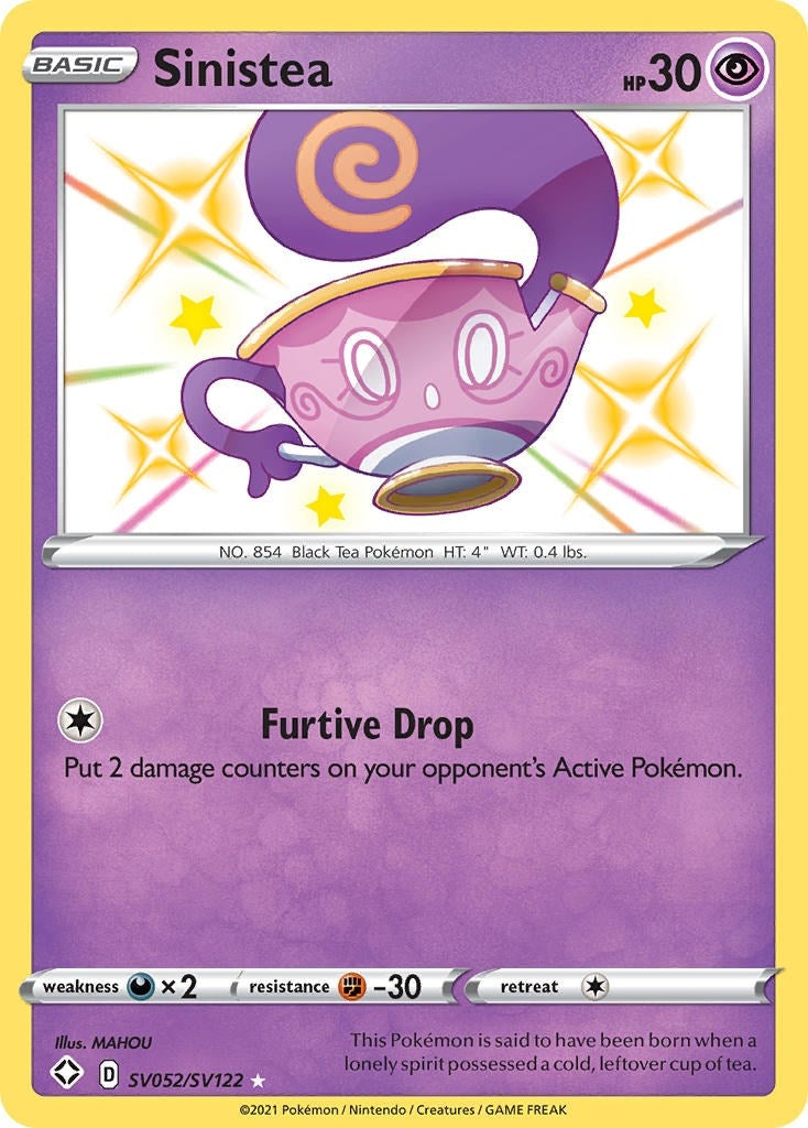 Image for Sinistea (SV052/SV122) (Shining Fates: Shiny Vault) (SHFSV) - Pokemon