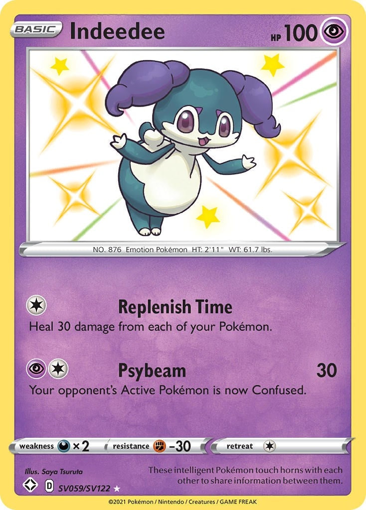 Image for Indeedee (SV059/SV122) (Shining Fates: Shiny Vault) (SHFSV) - Pokemon