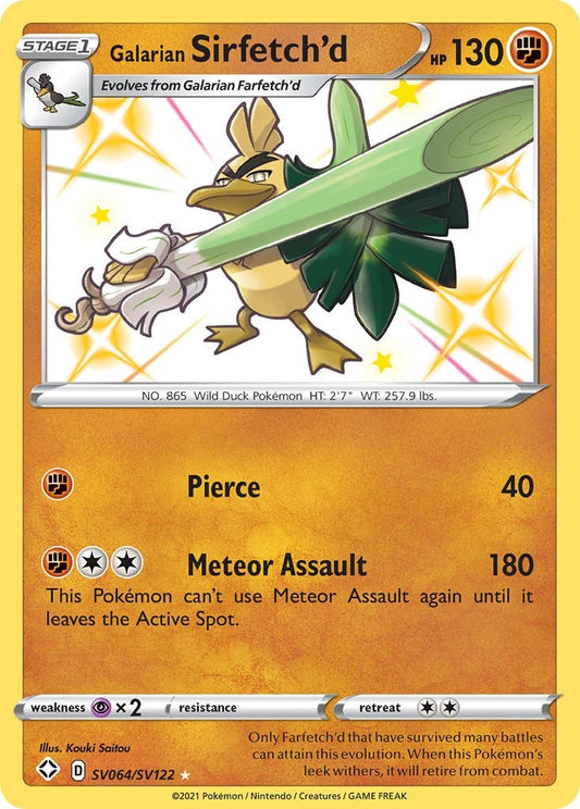 Image for Galarian Sirfetch'd (SV064/SV122) (Shining Fates: Shiny Vault) (SHFSV) - Pokemon