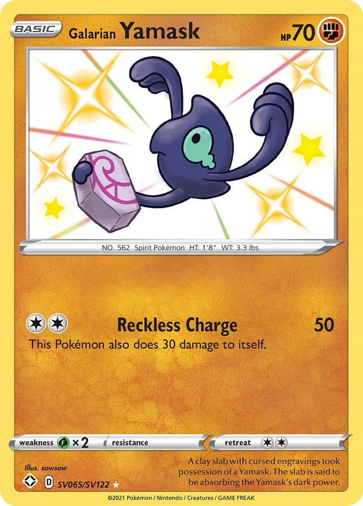 Image for Galarian Yamask (SV065/SV122) (Shining Fates: Shiny Vault) (SHFSV) - Pokemon