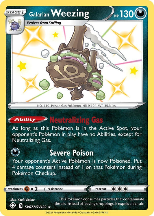 Image for Galarian Weezing (SV077/SV122) (Shining Fates: Shiny Vault) (SHFSV) - Pokemon
