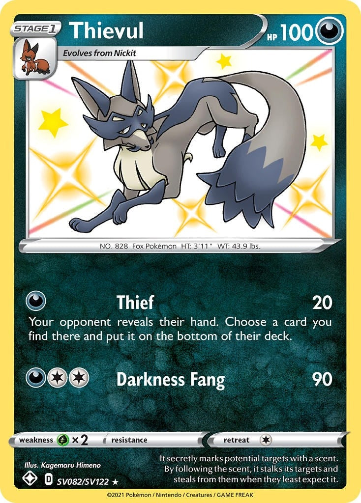 Image for Thievul (SV082/SV122) (Shining Fates: Shiny Vault) (SHFSV) - Pokemon