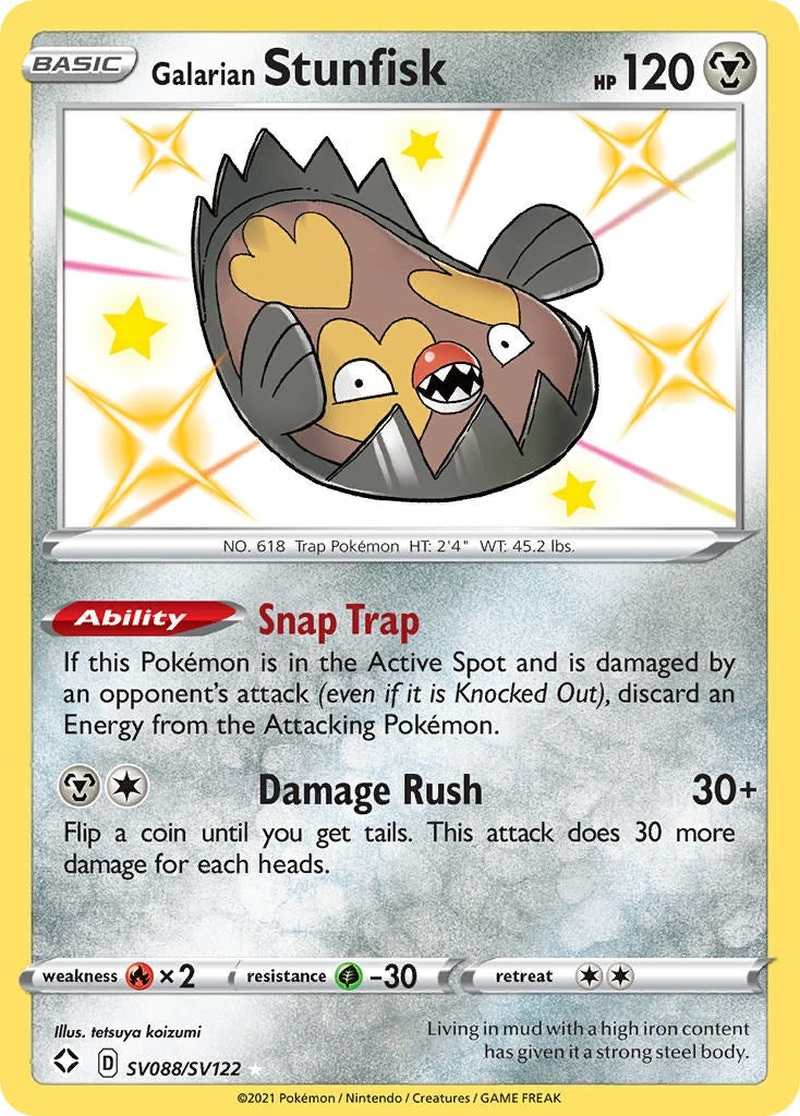 Image for Galarian Stunfisk (SV088/SV122) (Shining Fates: Shiny Vault) (SHFSV) - Pokemon
