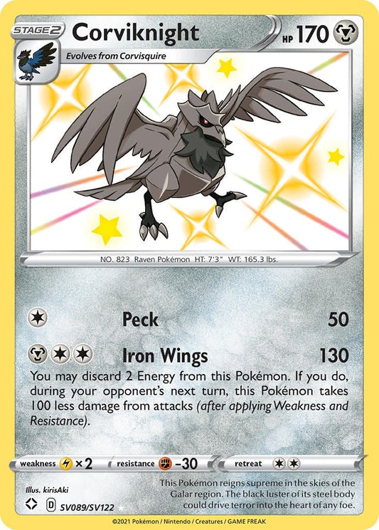 Image for Corviknight (SV089/SV122) (Shining Fates: Shiny Vault) (SHFSV) - Pokemon