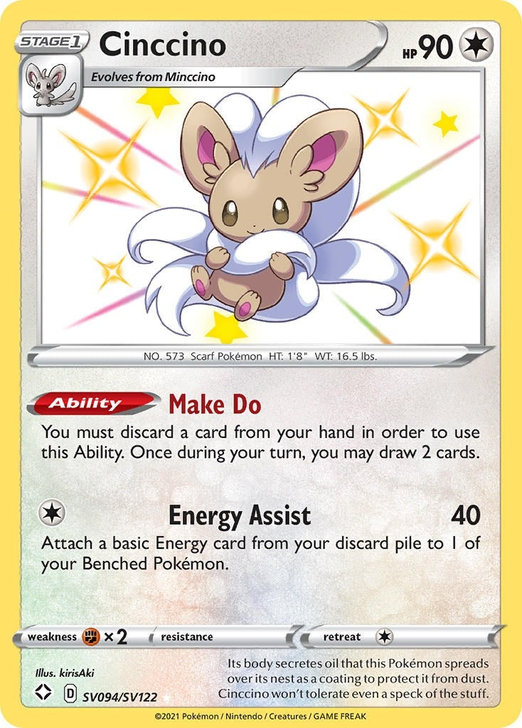 Image for Cinccino (SV094/SV122) (Shining Fates: Shiny Vault) (SHFSV) - Pokemon