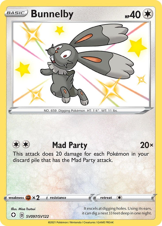 Image for Bunnelby (SV097/SV122) (Shining Fates: Shiny Vault) (SHFSV) - Pokemon