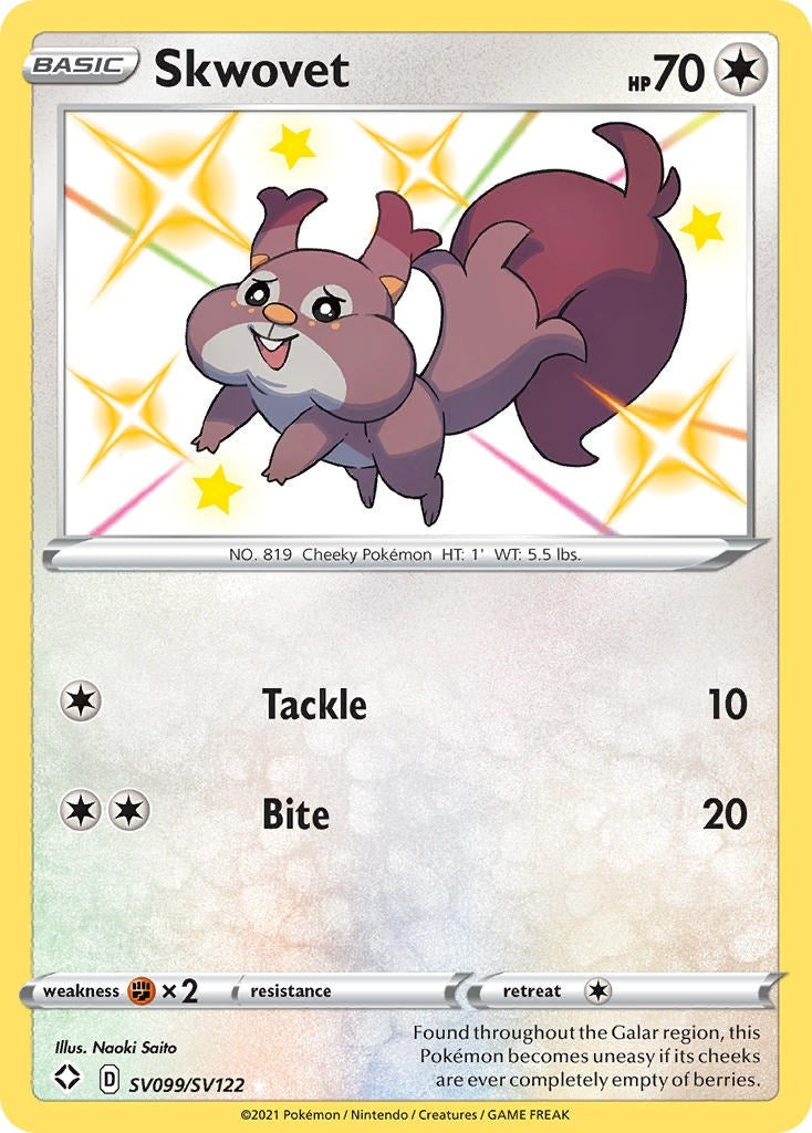 Image for Skwovet (SV099/SV122) (Shining Fates: Shiny Vault) (SHFSV) - Pokemon