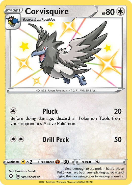 Image for Corvisquire (SV102/SV122) (Shining Fates: Shiny Vault) (SHFSV) - Pokemon