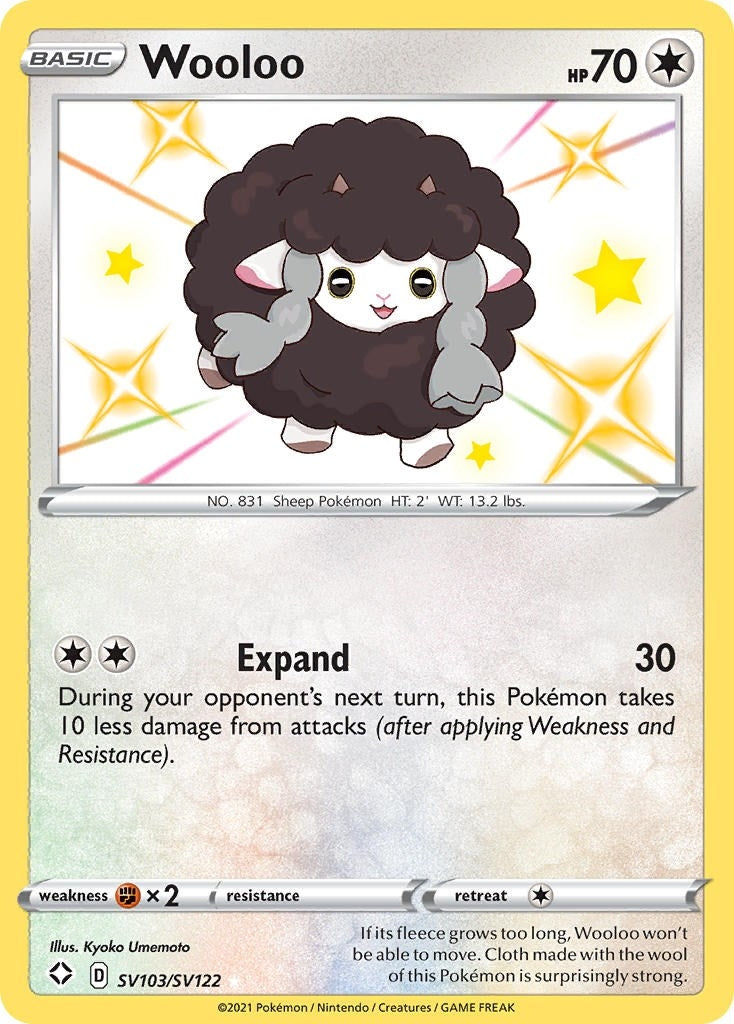 Image for Wooloo (SV103/SV122) (Shining Fates: Shiny Vault) (SHFSV) - Pokemon