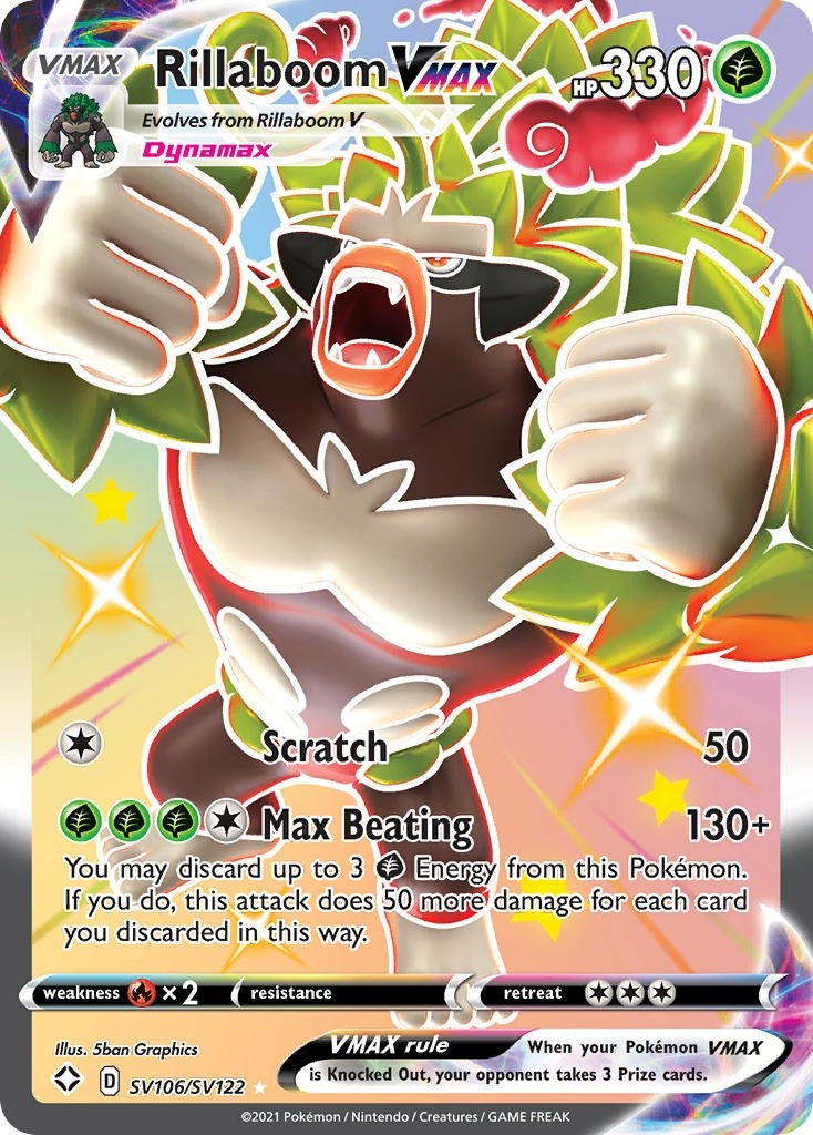 Image for Rillaboom VMAX (SV106/SV122) (Shining Fates: Shiny Vault) (SHFSV) - Pokemon