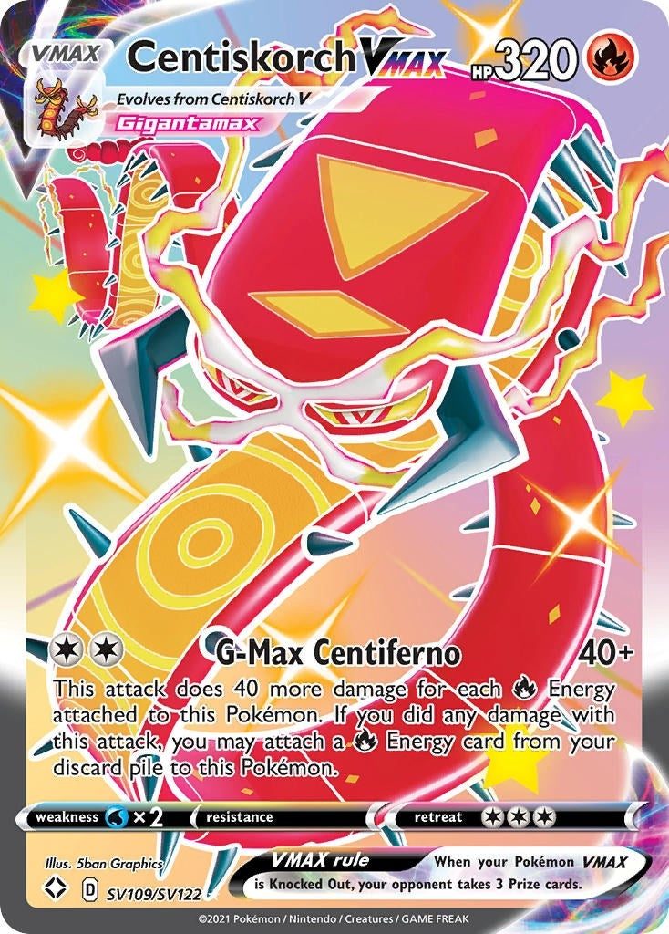 Image for Centiskorch VMAX (SV109/SV122) (Shining Fates: Shiny Vault) (SHFSV) - Pokemon