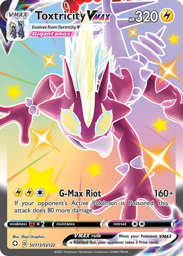 Image for Toxtricity VMAX (SV113/SV122) (Shining Fates: Shiny Vault) (SHFSV) - Pokemon