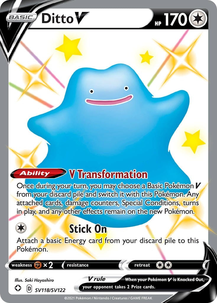 Image for Ditto V (SV118/SV122) (Shining Fates: Shiny Vault) (SHFSV) - Pokemon