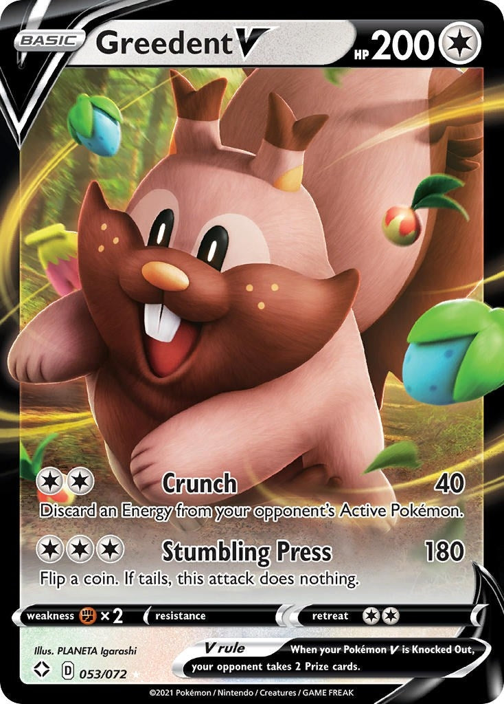 Image for Greedent V (053/072) (Shining Fates) (SHF) - Pokemon