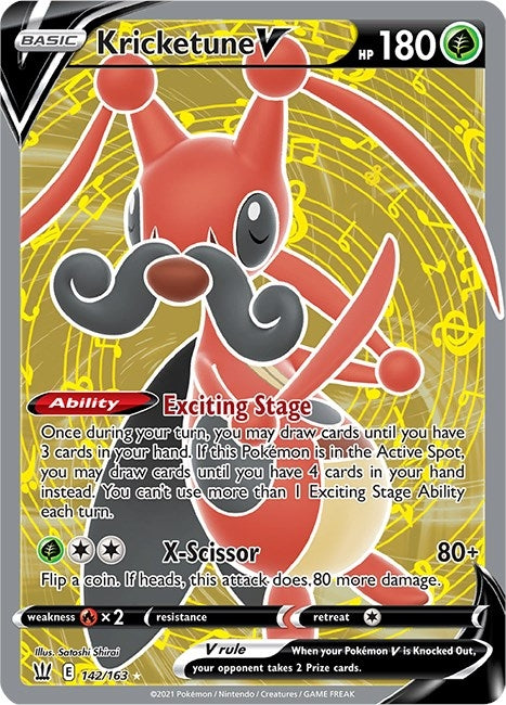 Image for Kricketune V (Full Art) (142/163) (SWSH05: Battle Styles) (SWSH05) - Pokemon
