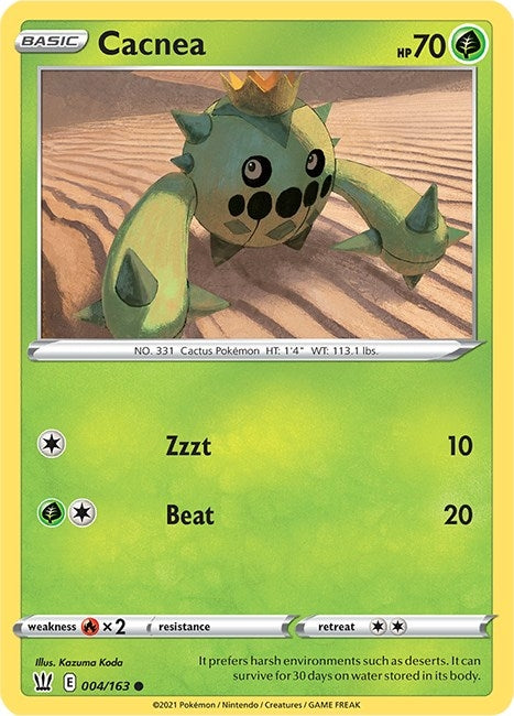 Image for Cacnea (004/163) (SWSH05: Battle Styles) (SWSH05) - Pokemon