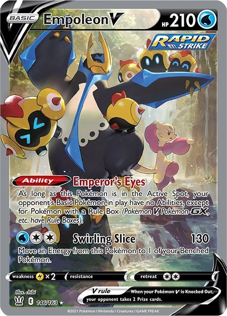 Image for Empoleon V (Alternate Full Art) (146/163) (SWSH05: Battle Styles) (SWSH05) - Pokemon