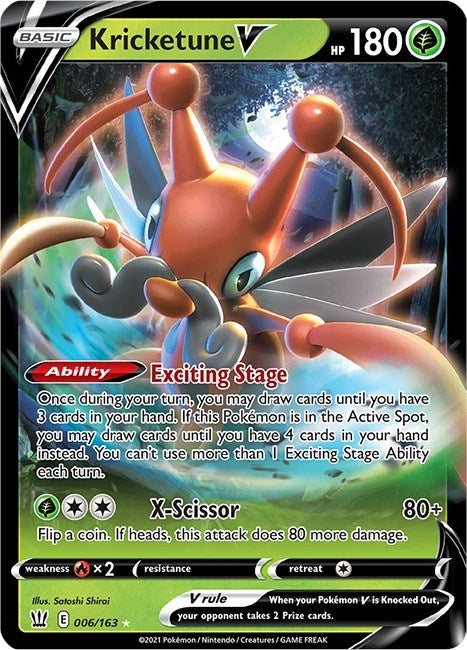 Image for Kricketune V (006/163) (SWSH05: Battle Styles) (SWSH05) - Pokemon