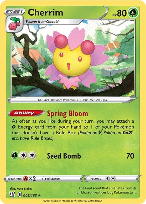 Image for Cherrim (008/163) (SWSH05: Battle Styles) (SWSH05) - Pokemon