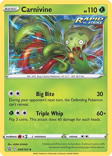 Image for Carnivine (009/163) (SWSH05: Battle Styles) (SWSH05) - Pokemon