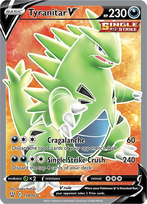 Image for Tyranitar V (Full Art) (154/163) (SWSH05: Battle Styles) (SWSH05) - Pokemon