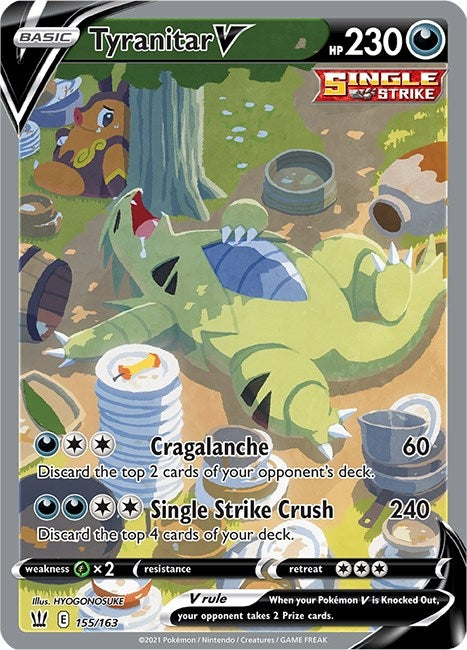 Image for Tyranitar V (Alternate Full Art) (155/163) (SWSH05: Battle Styles) (SWSH05) - Pokemon