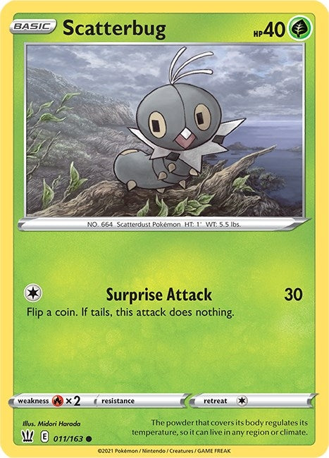 Image for Scatterbug (011/163) (SWSH05: Battle Styles) (SWSH05) - Pokemon