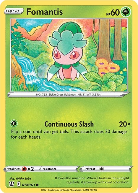 Image for Fomantis (014/163) (SWSH05: Battle Styles) (SWSH05) - Pokemon