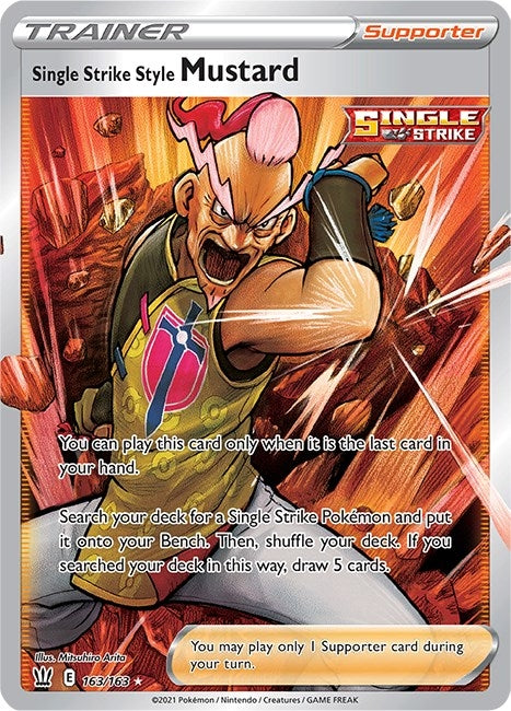 Image for Single Strike Style Mustard (Full Art) (163/163) (SWSH05: Battle Styles) (SWSH05) - Pokemon
