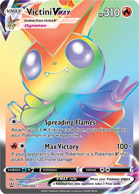 Image for Victini VMAX (Secret) (165/163) (SWSH05: Battle Styles) (SWSH05) - Pokemon