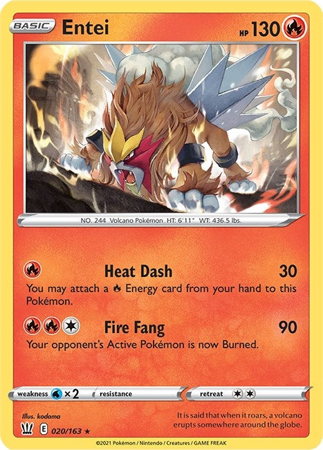 Image for Entei (020/163) (SWSH05: Battle Styles) (SWSH05) - Pokemon
