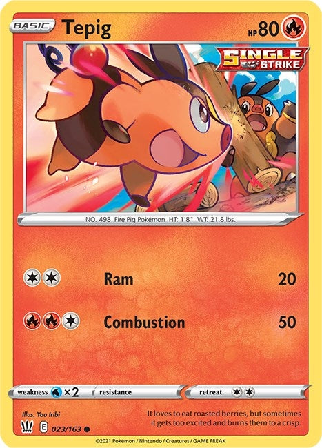 Image for Tepig (023/163) (SWSH05: Battle Styles) (SWSH05) - Pokemon
