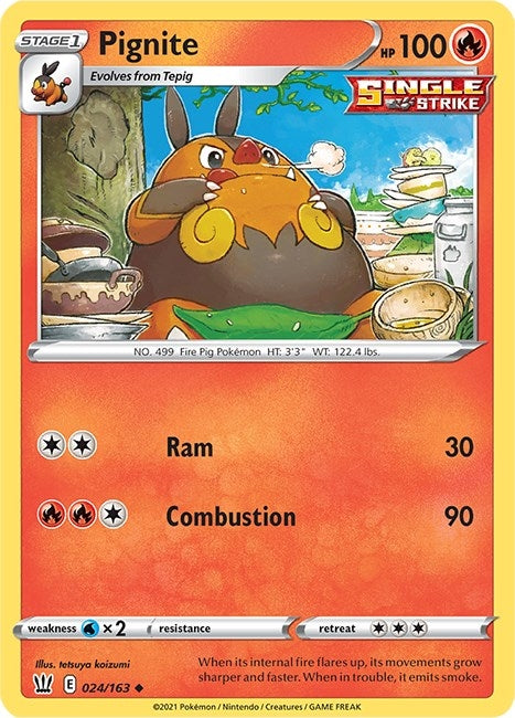 Image for Pignite (024/163) (SWSH05: Battle Styles) (SWSH05) - Pokemon