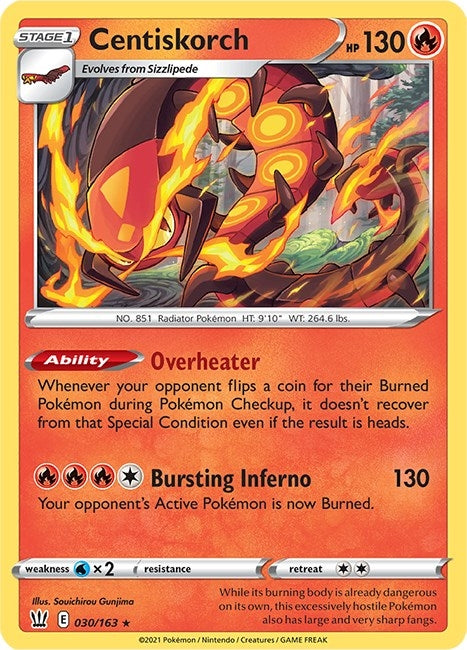 Image for Centiskorch (030/163) (SWSH05: Battle Styles) (SWSH05) - Pokemon