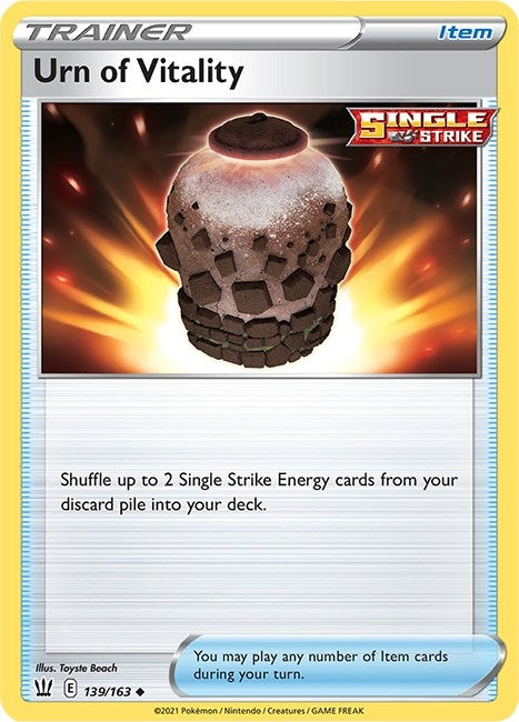 Image for Urn of Vitality (139/163) (SWSH05: Battle Styles) (SWSH05) - Pokemon