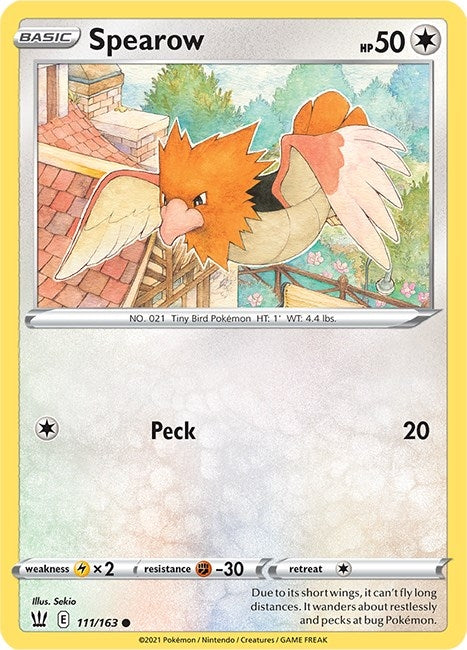 Image for Spearow (111/163) (SWSH05: Battle Styles) (SWSH05) - Pokemon