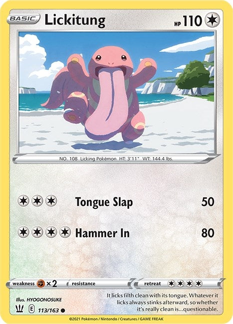 Image for Lickitung (113/163) (SWSH05: Battle Styles) (SWSH05) - Pokemon