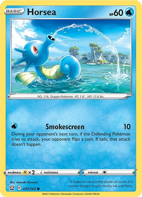 Image for Horsea (031/163) (SWSH05: Battle Styles) (SWSH05) - Pokemon