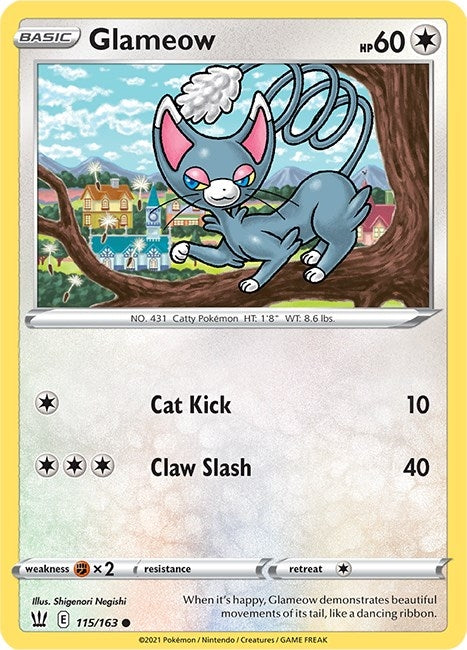 Image for Glameow (115/163) (SWSH05: Battle Styles) (SWSH05) - Pokemon