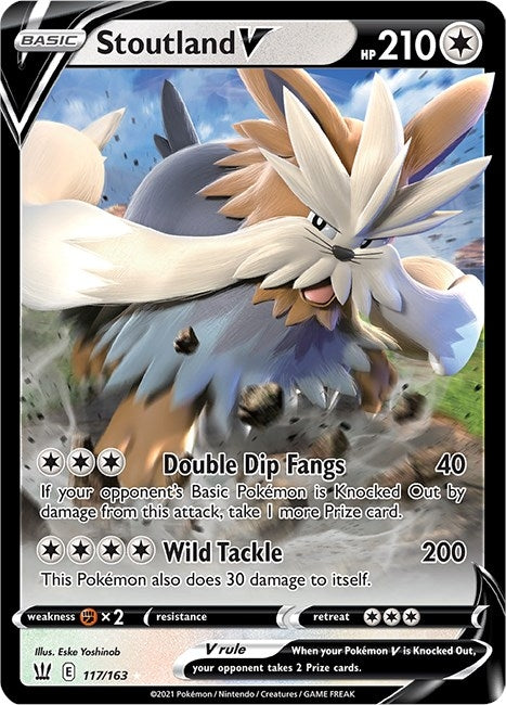 Image for Stoutland V (117/163) (SWSH05: Battle Styles) (SWSH05) - Pokemon