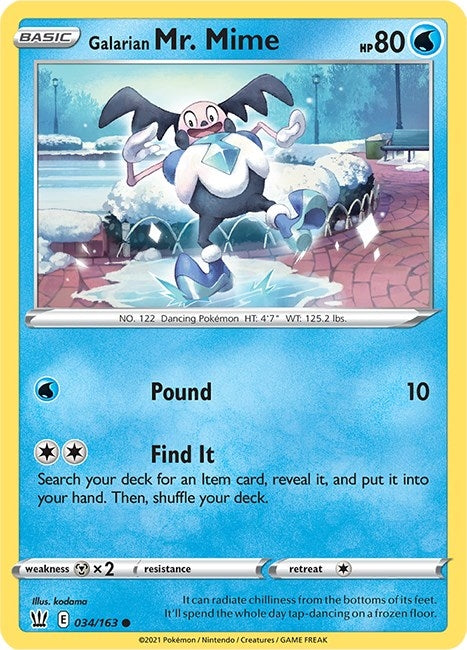 Image for Galarian Mr. Mime (034/163) (SWSH05: Battle Styles) (SWSH05) - Pokemon